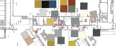 Hebelschulhaus, historische Farbpalette als Gestaltungswerkzeug